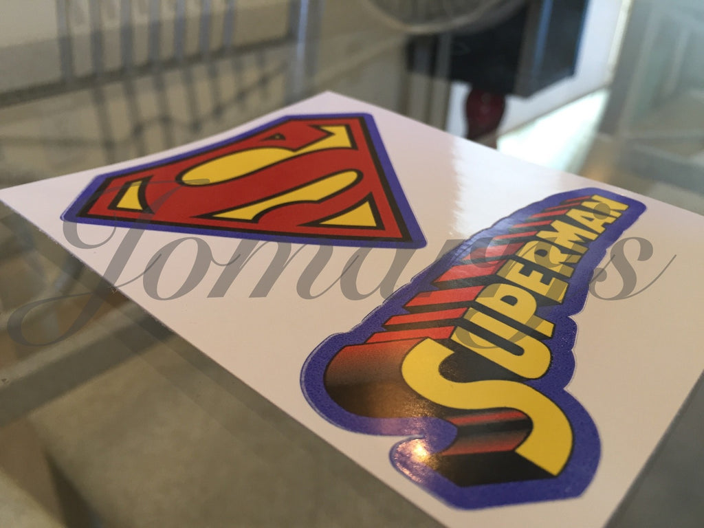 Superman 2-in-1 Logo & Emblem Sticker Decal Sign DC Comics Movie Justice League