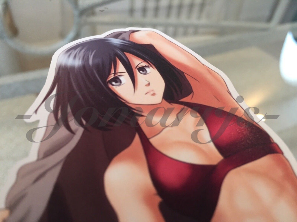 Attack on Titan Anime - Mikasa Ackerman Bikini Sun Fun Sticker Decal Vinyl manga