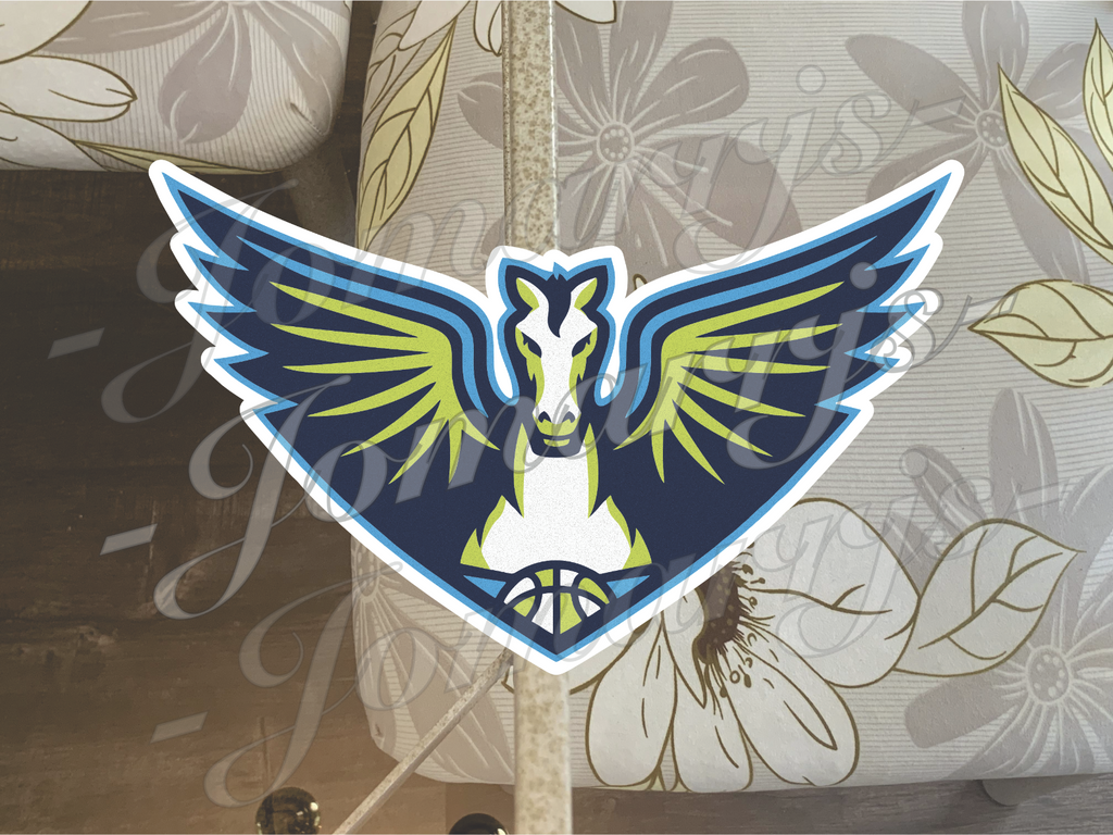 Dallas Wings WNBA Logo Custom Colored Sticker Decal waterproof Sz 2"-18"