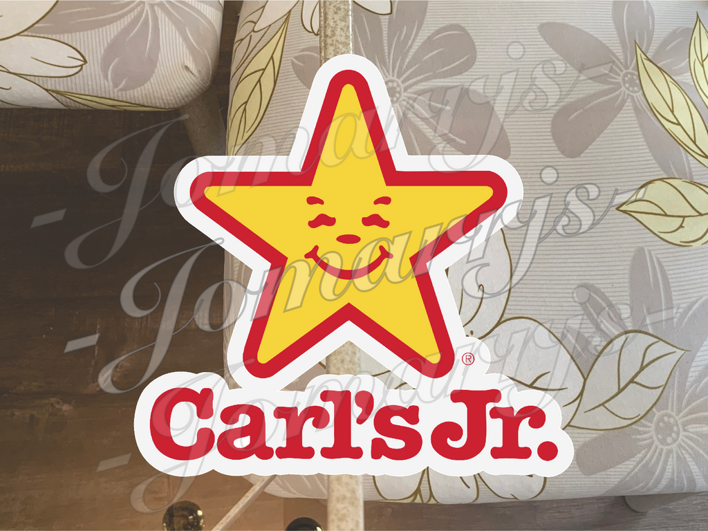 Carl's Jr. Logo Custom Vinyl Sticker Decal fan tumbler laptop waterproof