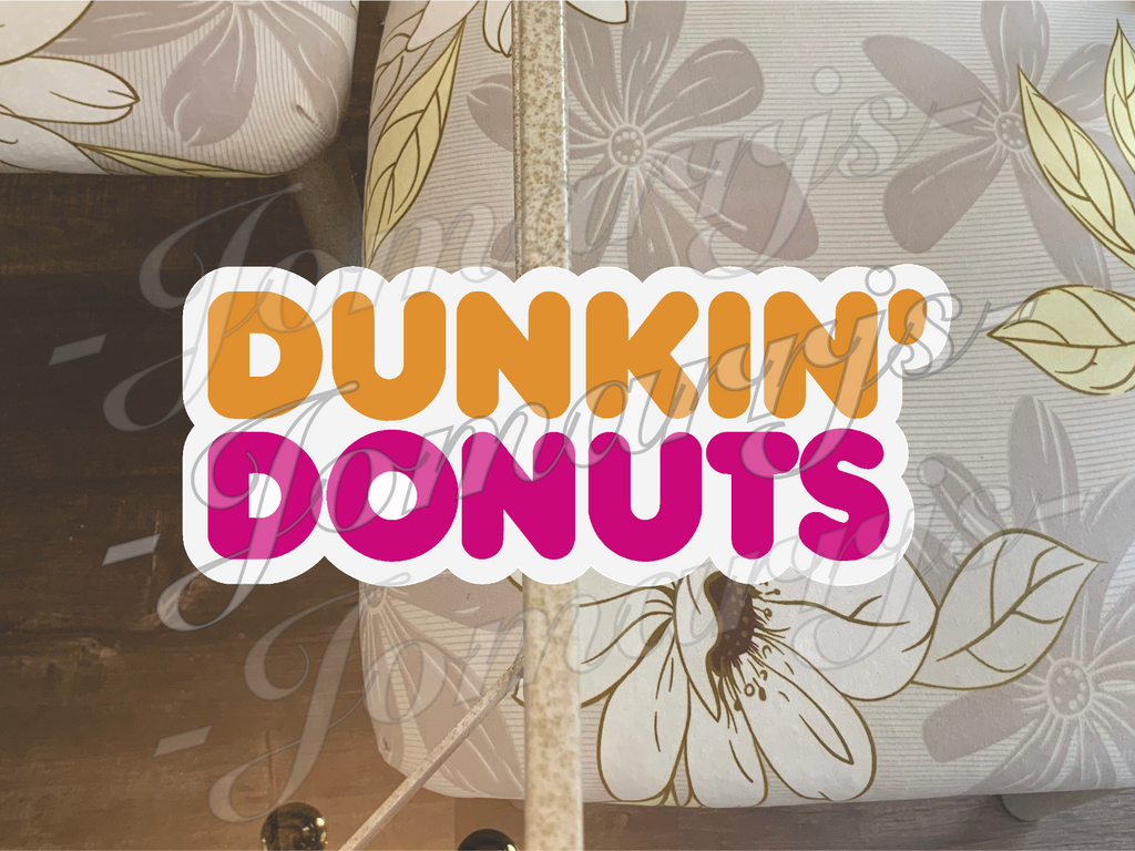 Dunkin' Donuts Logo Custom Colored Vinyl Sticker Decal car tumbler laptop