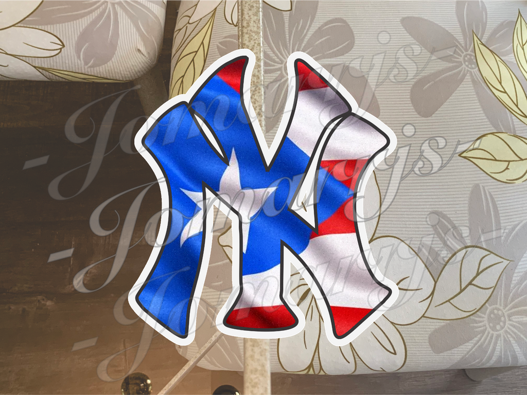 New York Yankees NY Logo "Latin Vibes” Edition Sticker Decal Vinyl  *Sz: 4"-18"*