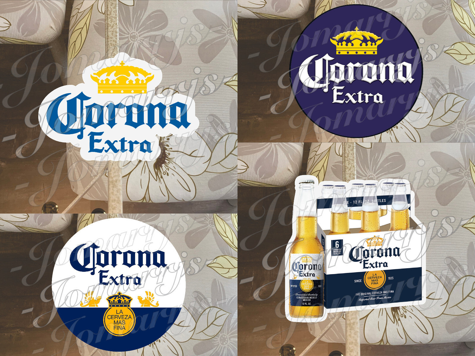 Corona Extra Beer Mexican Cerveza Logo Vinyl Sticker Decal fan tumbler Sz 2"-18"