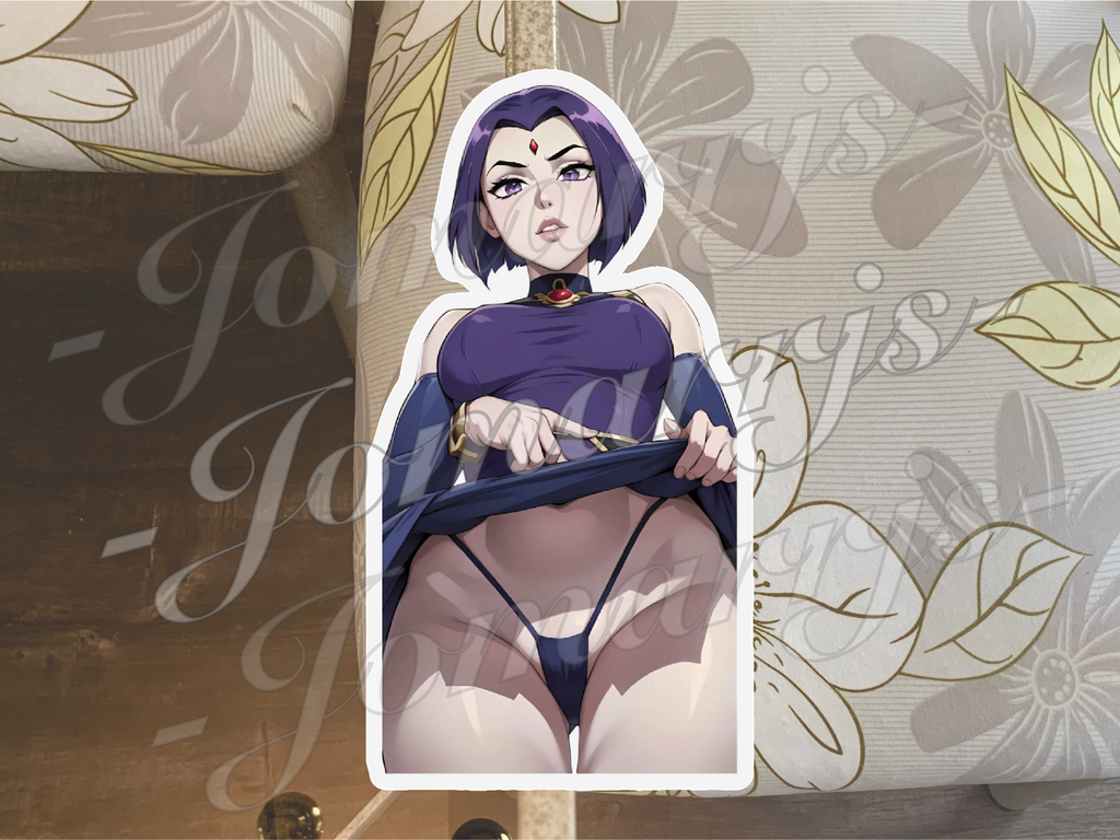 Teen Titans Raven Custom Colored Sticker Decal ecchi pin up bikini waifu 002-005
