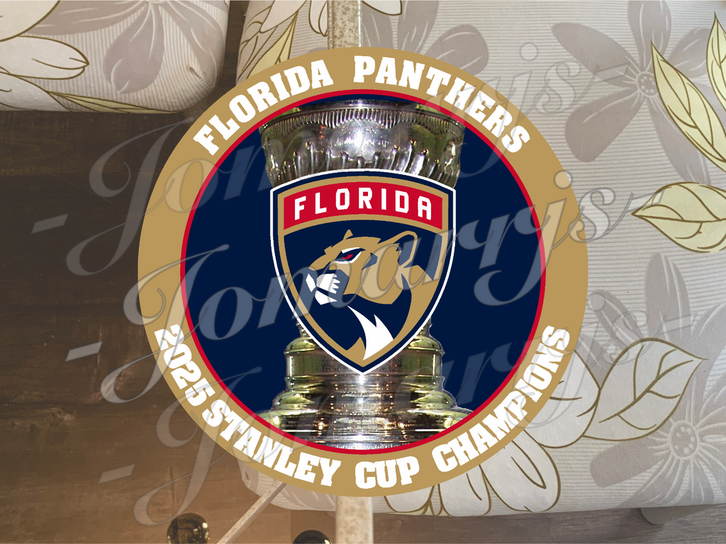 Florida Panthers 2025 Stanley Cup Champions Custom Sticker Decal NHL 3"-18"