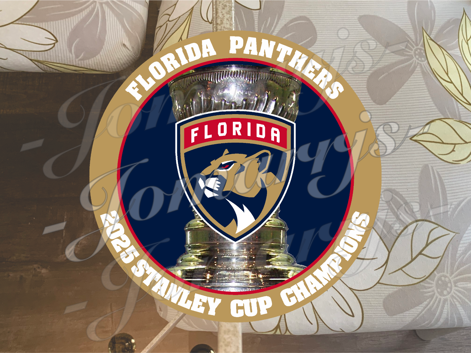 Florida Panthers 2025 Stanley Cup Champions Custom Sticker Decal NHL 3"-18"