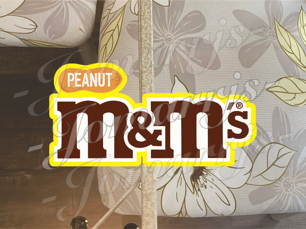 Custom M&M Logo Candy fan Peanut Caramel Butter Vinyl Sticker Decal car tumbler
