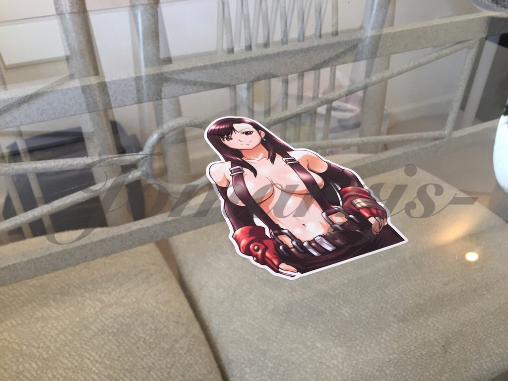 Final Fantasy Gaming Tifa Lockhart "Strapped" Sticker Decals Vinyl ff 7 anime