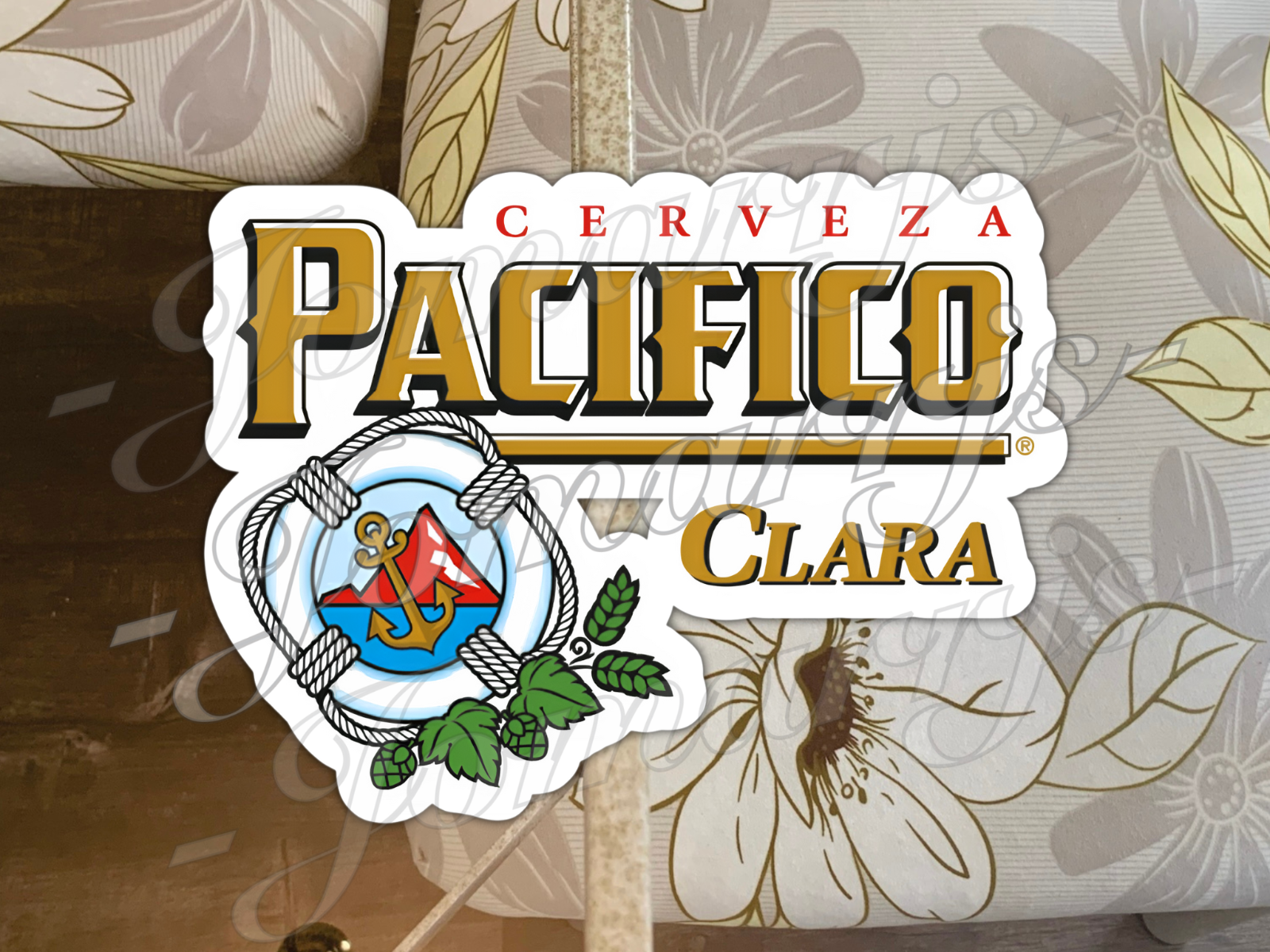 Pacifico Clara Cerveza Mexican Beer Logo Vinyl Sticker Decal fan tumbler car
