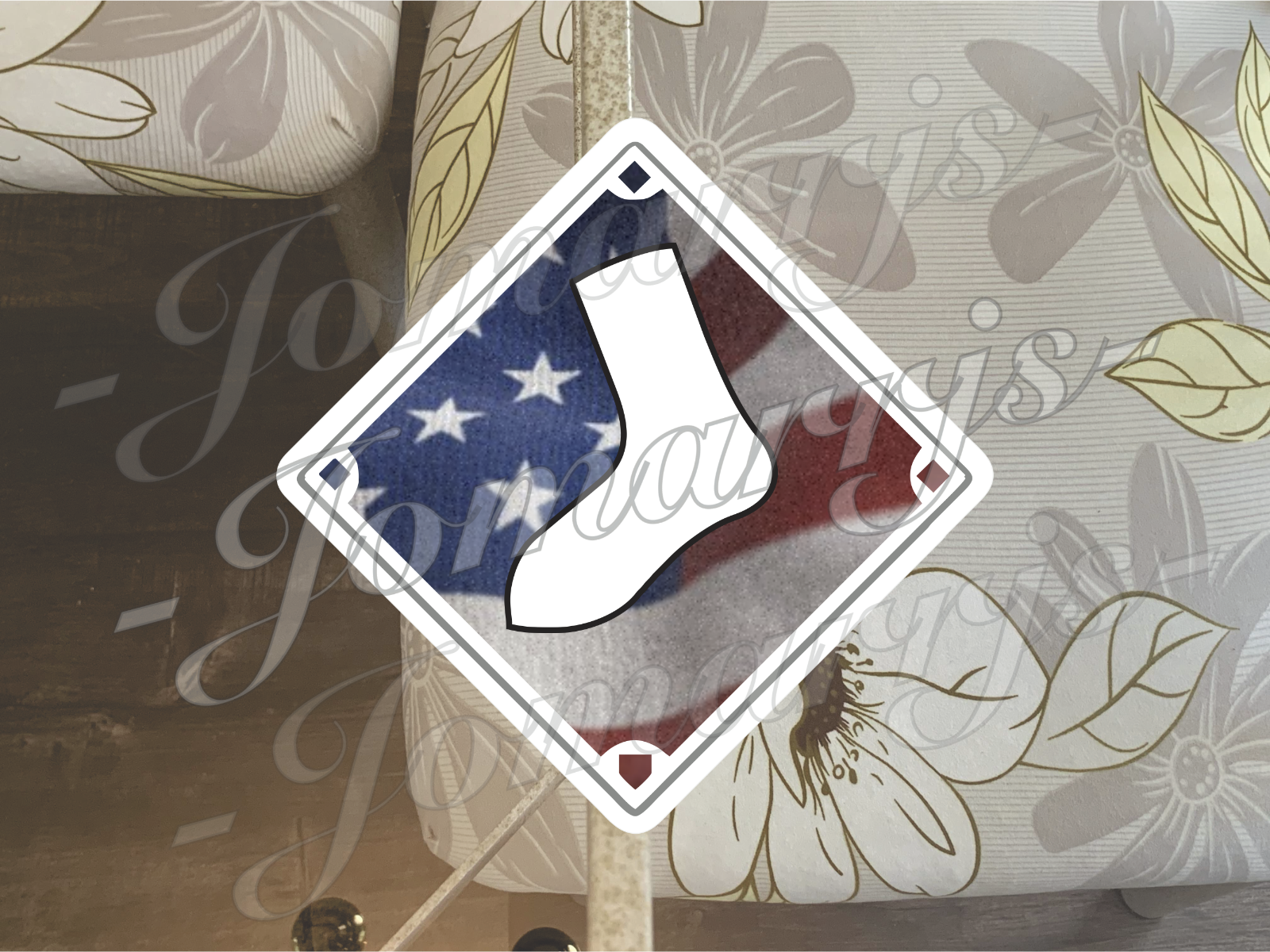 Chicago White Sox Custom American Flag MLB Sticker Decal 2-18" waterproof