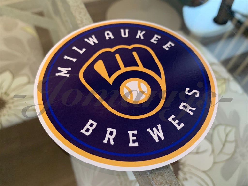 Milwaukee Brewers Baseball Team Logo MLB Sticker Decal Vinyl 2-18" waterproof