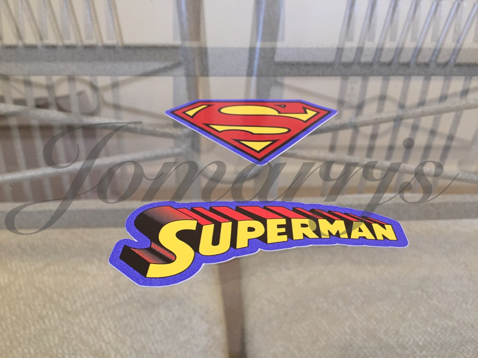 Superman 2-in-1 Logo & Emblem Sticker Decal Sign DC Comics Movie Justice League