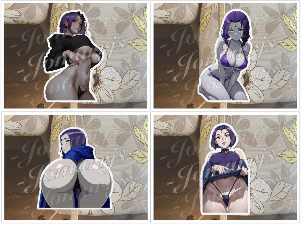 Teen Titans Raven Custom Colored Sticker Decal ecchi pin up bikini waifu 002-005