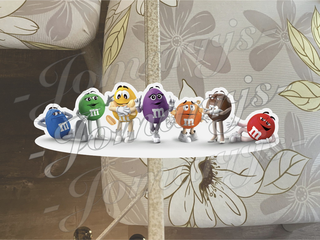 CUSTOM REQUEST 10"x 3" M&Ms sticker
