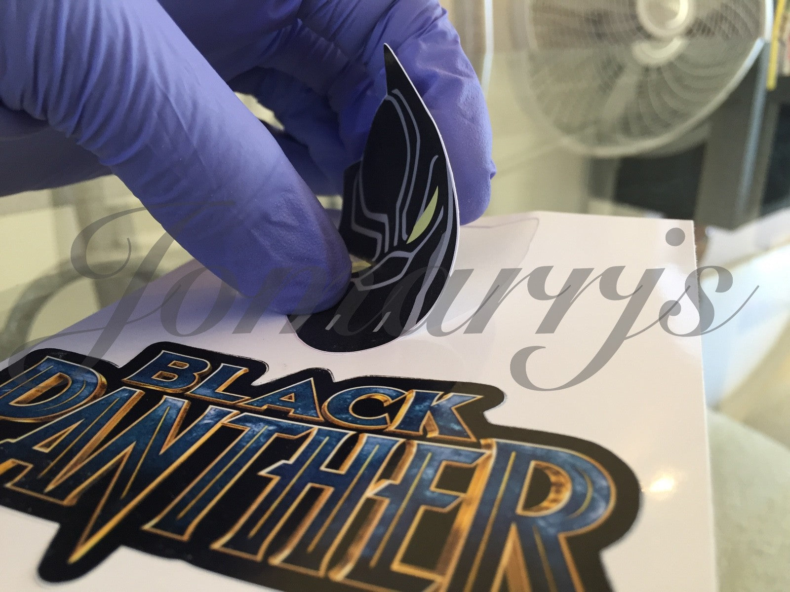 Marvel Black Panther 2-in-1 Mask & Logo Sticker Decal Sign Comic Movie Avengers