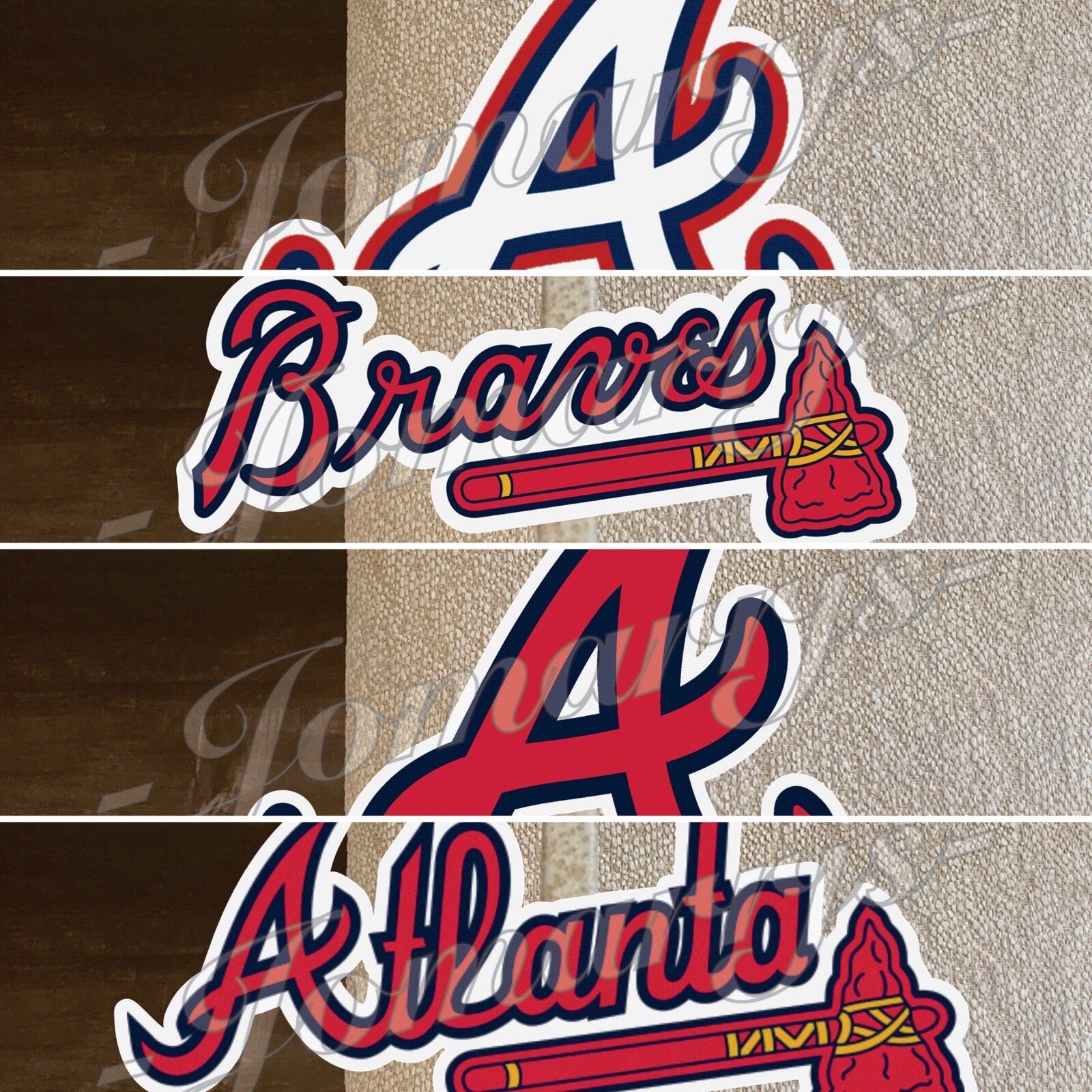 Atlanta Braves Baseball Team Logo MLB Sticker Decal #ForTheA 2"-18" waterproof