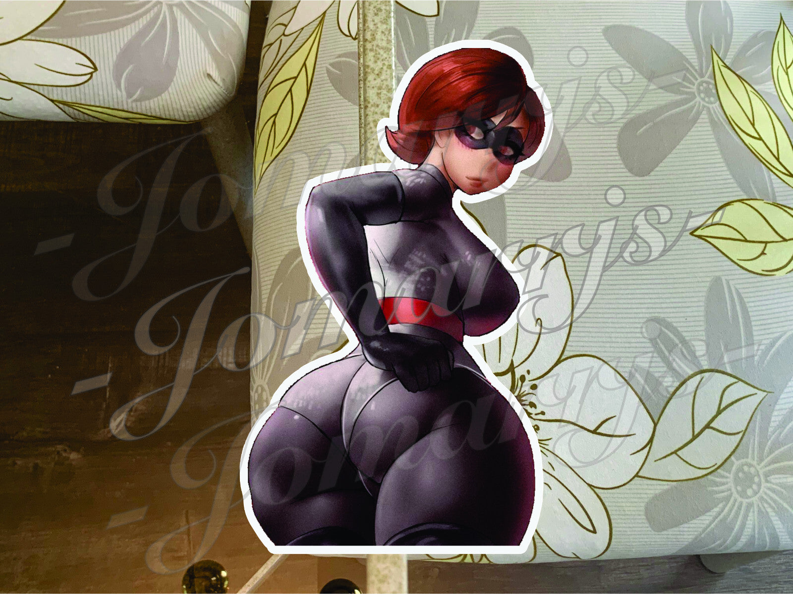 The Incredibles Elastigirl Helen Parr 03 Custom Sticker Decal ecchi pin up lewd