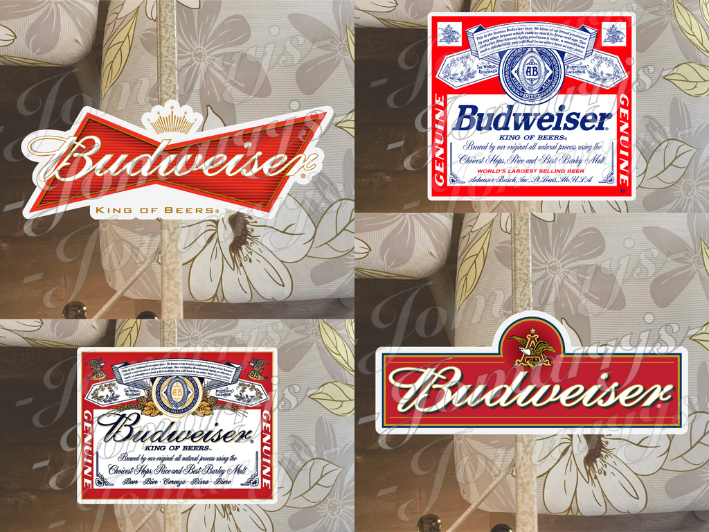 Budweiser Beer Logo Custom Vinyl Sticker Decal fan car vehicle tumbler Sz 3"-18"