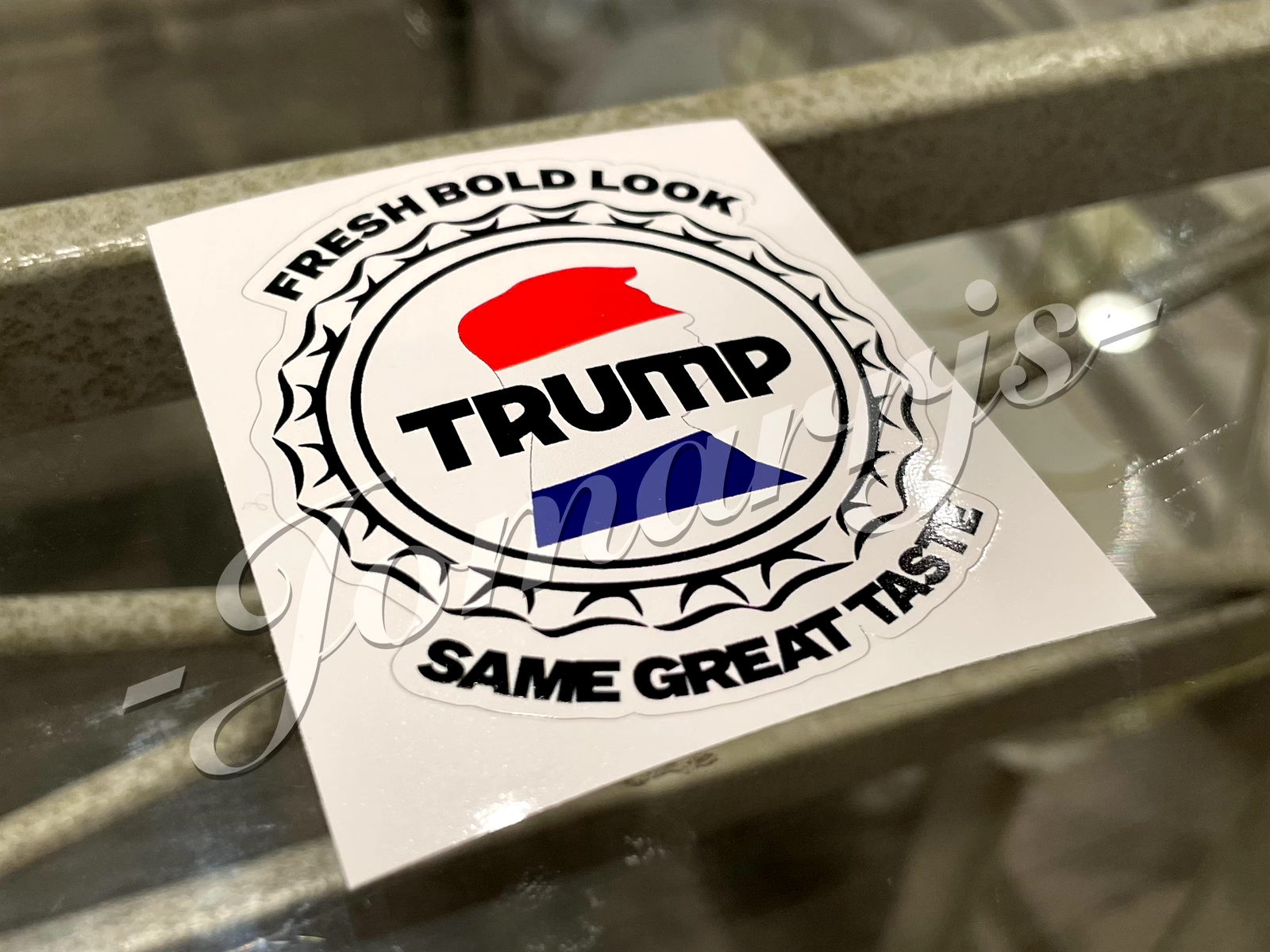 Custom Parody Donald Trump Pepsi Cola Fan funny Sticker Decal MAGA 45 47 vance