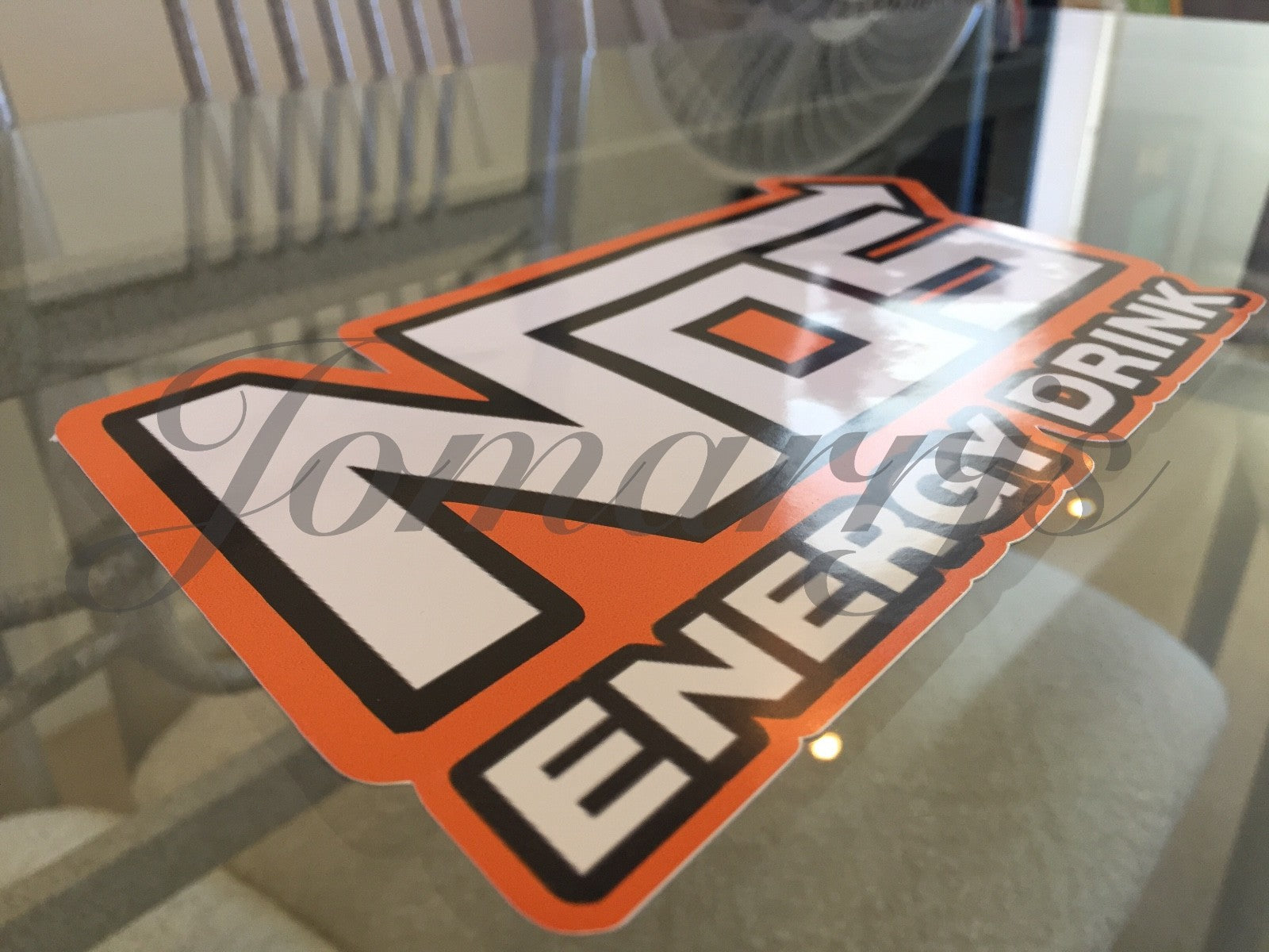 NOS Energy Drink Stickers Decal Sign Logo BMX Motocross Racing Red Bull *4"-18"*