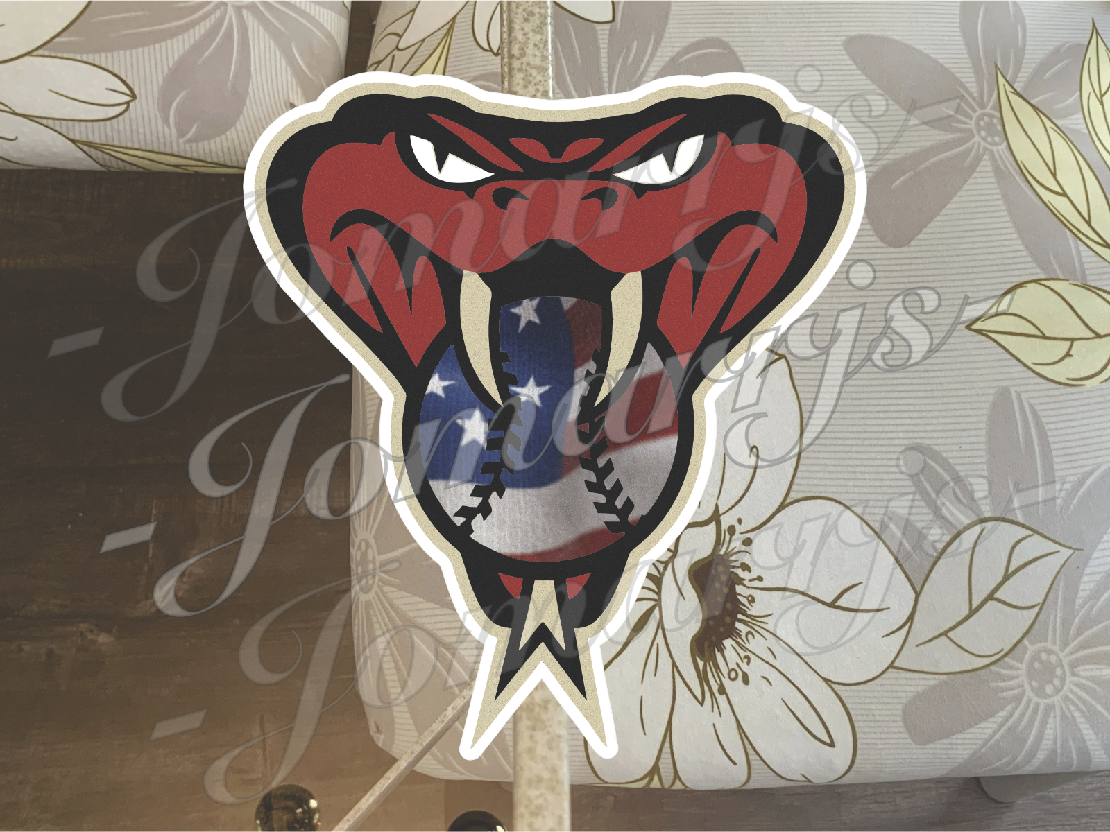 Arizona Diamondbacks Team Logo MLB Sticker Decal #RattleOn waterproof 2"-18"
