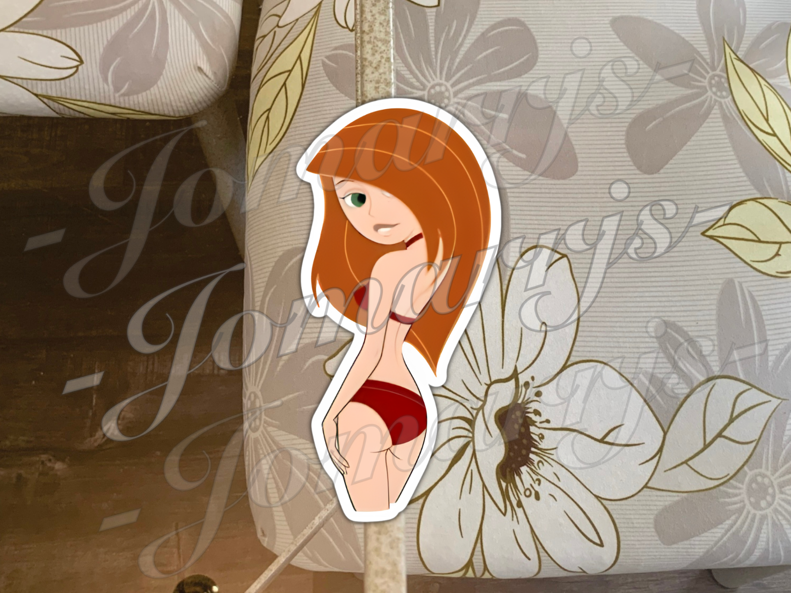 Kimpossible Anime Kim 02-05 Bikini Sticker Decal ecchi waifu art ronstoppable
