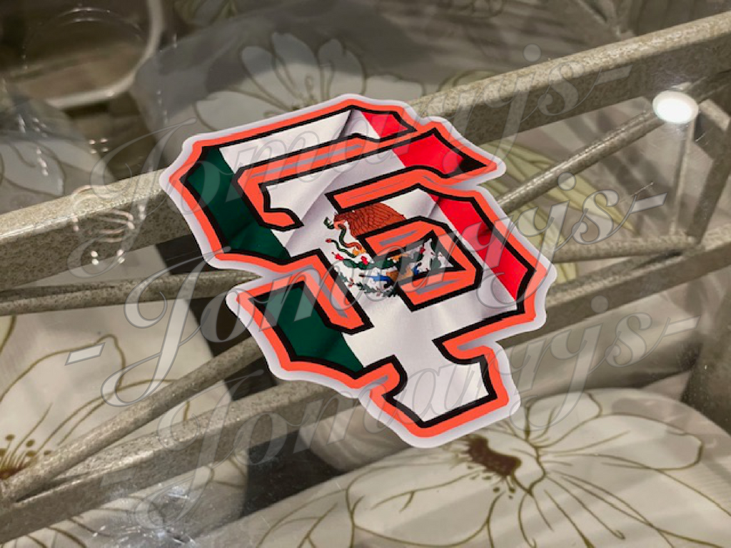 San Francisco Giants Custom Mexico Flag MLB Sticker Decal SF GIGANTES! 2"-18"