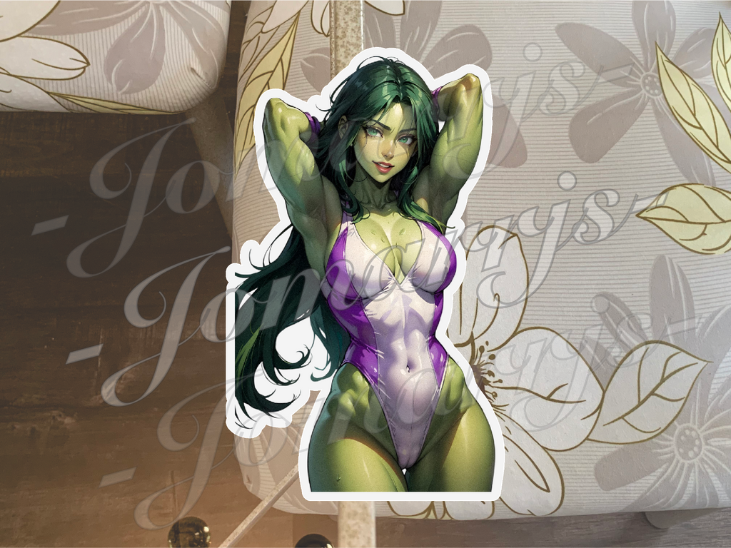 The Incredible Hulk She Hulk Sticker Decal bikini waifu 03-06 waterproof car