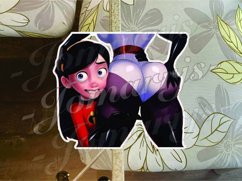 The Incredibles Elastigirl & Invisigirl 01 Custom Sticker Decal car tumbler