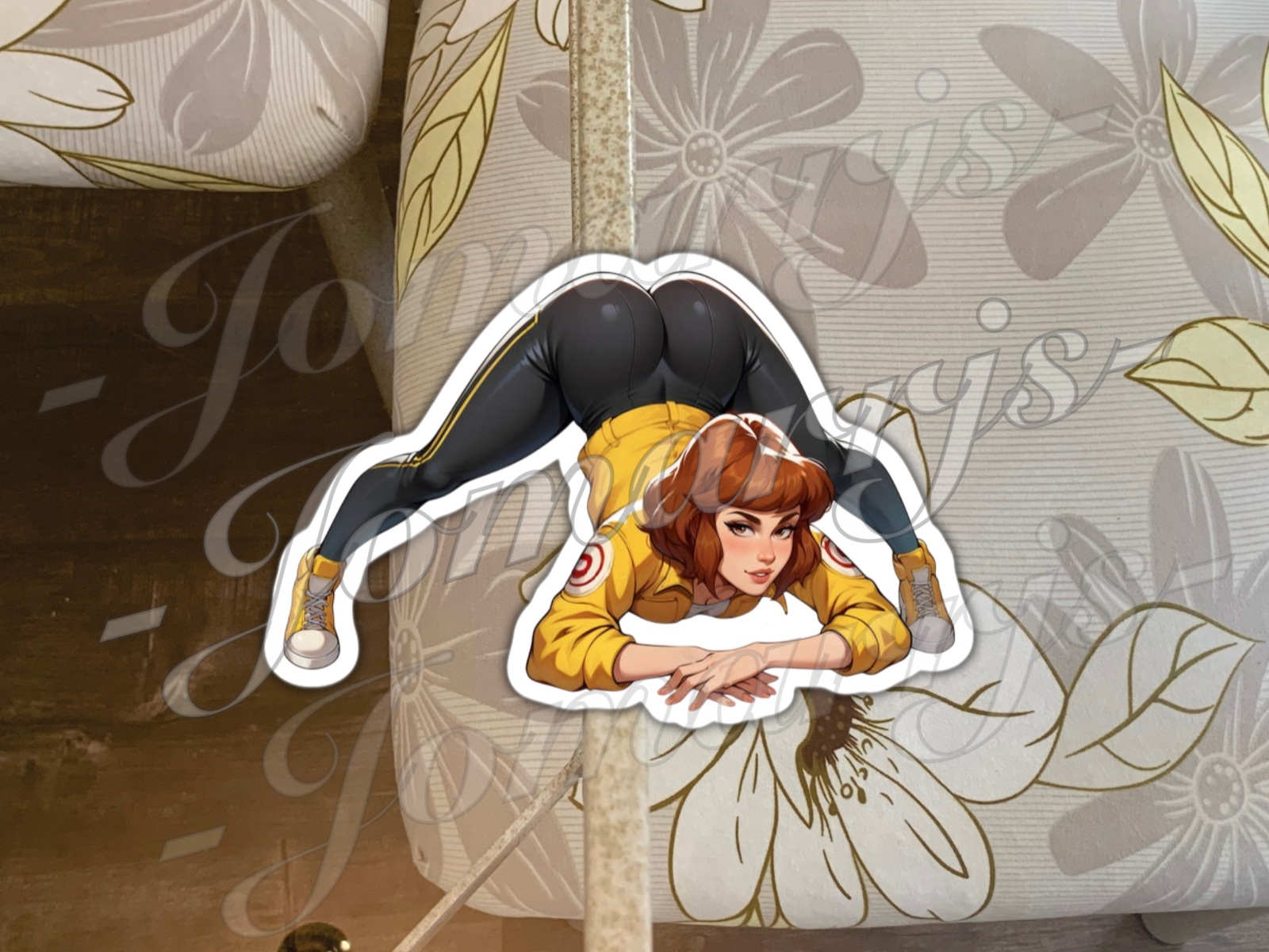 Teenage Mutant Ninja Turtles Anime April O'Neil 01 Sticker Decal yoga lewd waifu