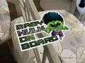Custom Chibi Baby (or Kid) Hulk on Board Vinyl Sticker Decal Cute Marvel Smash