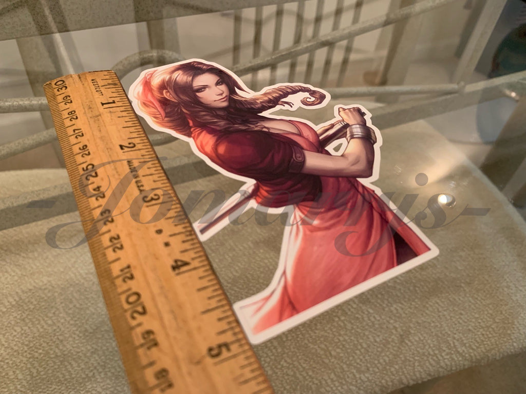 Final Fantasy Gaming Aerith Gainsborough Sticker Decals Vinyl ff 7 anime vii A.