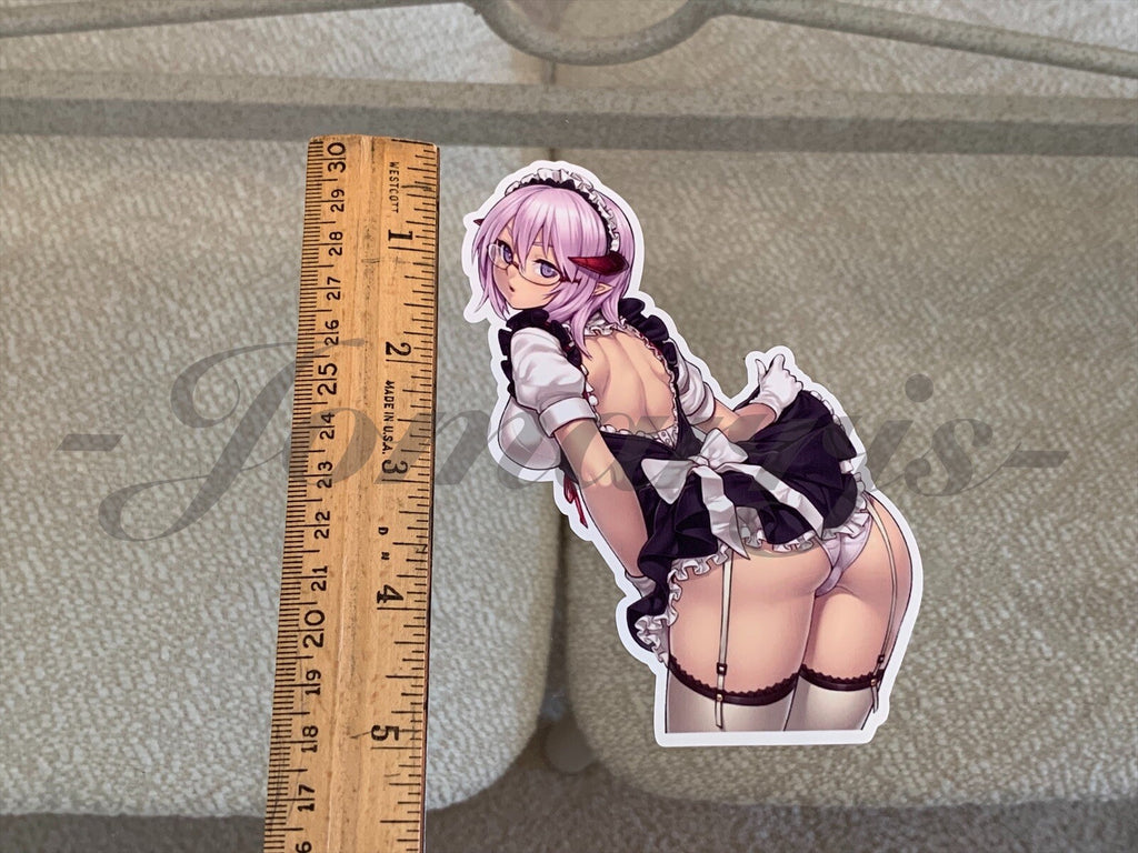 Anime French Maid Girl Sexy Custom Vinyl Sticker Manga
