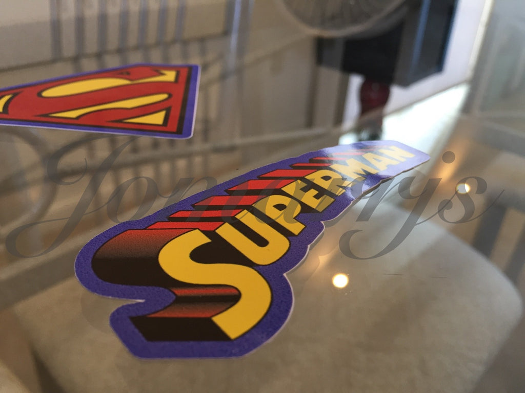 Superman 2-in-1 Logo & Emblem Sticker Decal Sign DC Comics Movie Justice League
