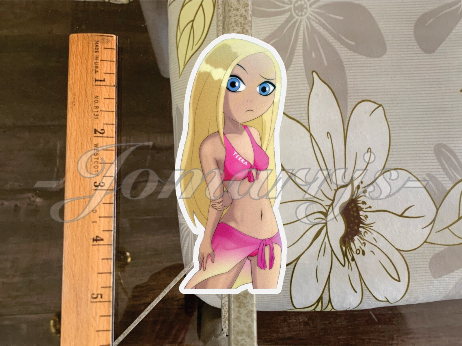 Teen Titans Terra Anime Bikini Sticker Decal ecchi sexy sun fun #1-2 a. b.