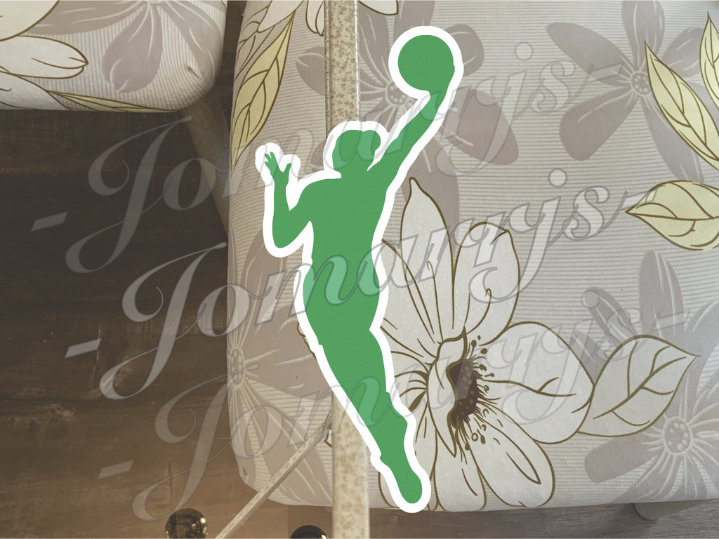 WNBA Logo Custom Colored Decal laptop waterproof tumbler Sz 2"-18"
