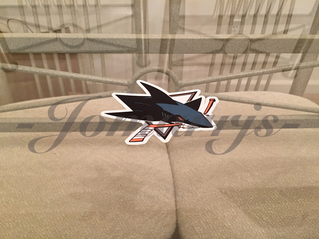 San Jose Sharks Teal Black Sticker Decal Vinyl NHL *3 Sizes!* fear the fin jaws