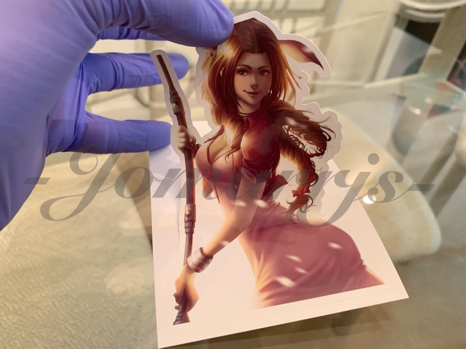 Final Fantasy Gaming Aerith Gainsborough Sticker Decals Vinyl ff 7 anime vii B.