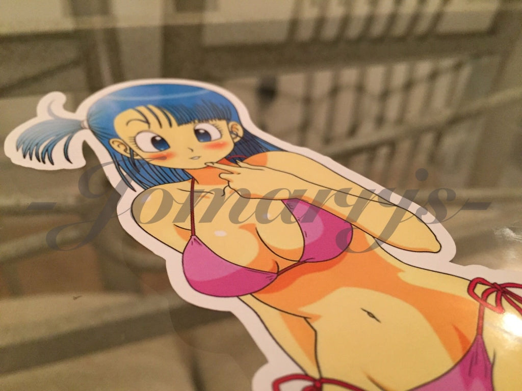 Dragon Ball Z Anime Bulma Bikini Sun Fun Sticker Decal Vinyl Comic DBZ