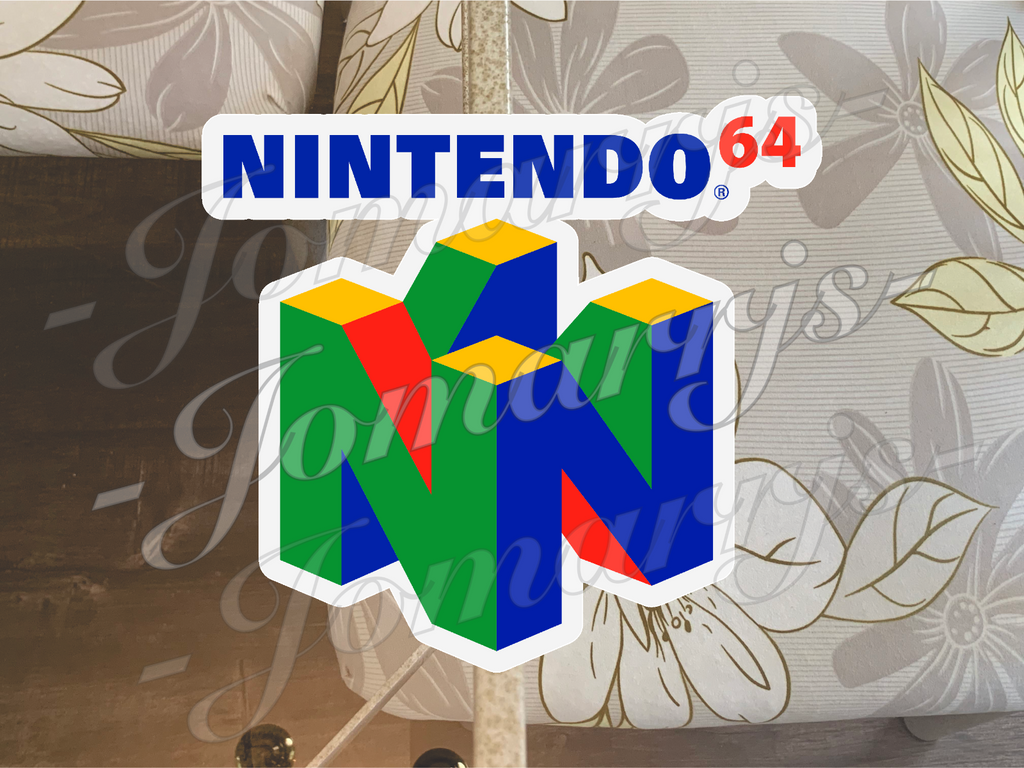Nintendo Custom Colored Vinyl Sticker Decal N64 DS fan laptop phone car