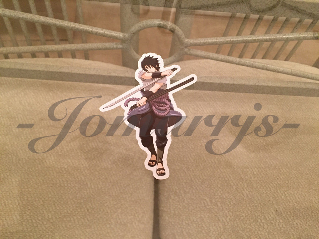 Naruto - Anime - Sasuke Uchiha Sticker Decals Vinyl Sign Comic *Sz: 4”-18”*