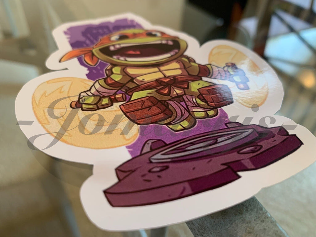 Teenage Mutant Ninja Turtles Michelangelo Sticker Decal Sign Chibi Movie