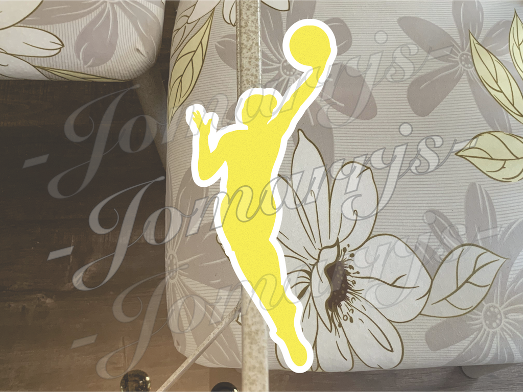 WNBA Logo Custom Colored Decal laptop waterproof tumbler Sz 2"-18"
