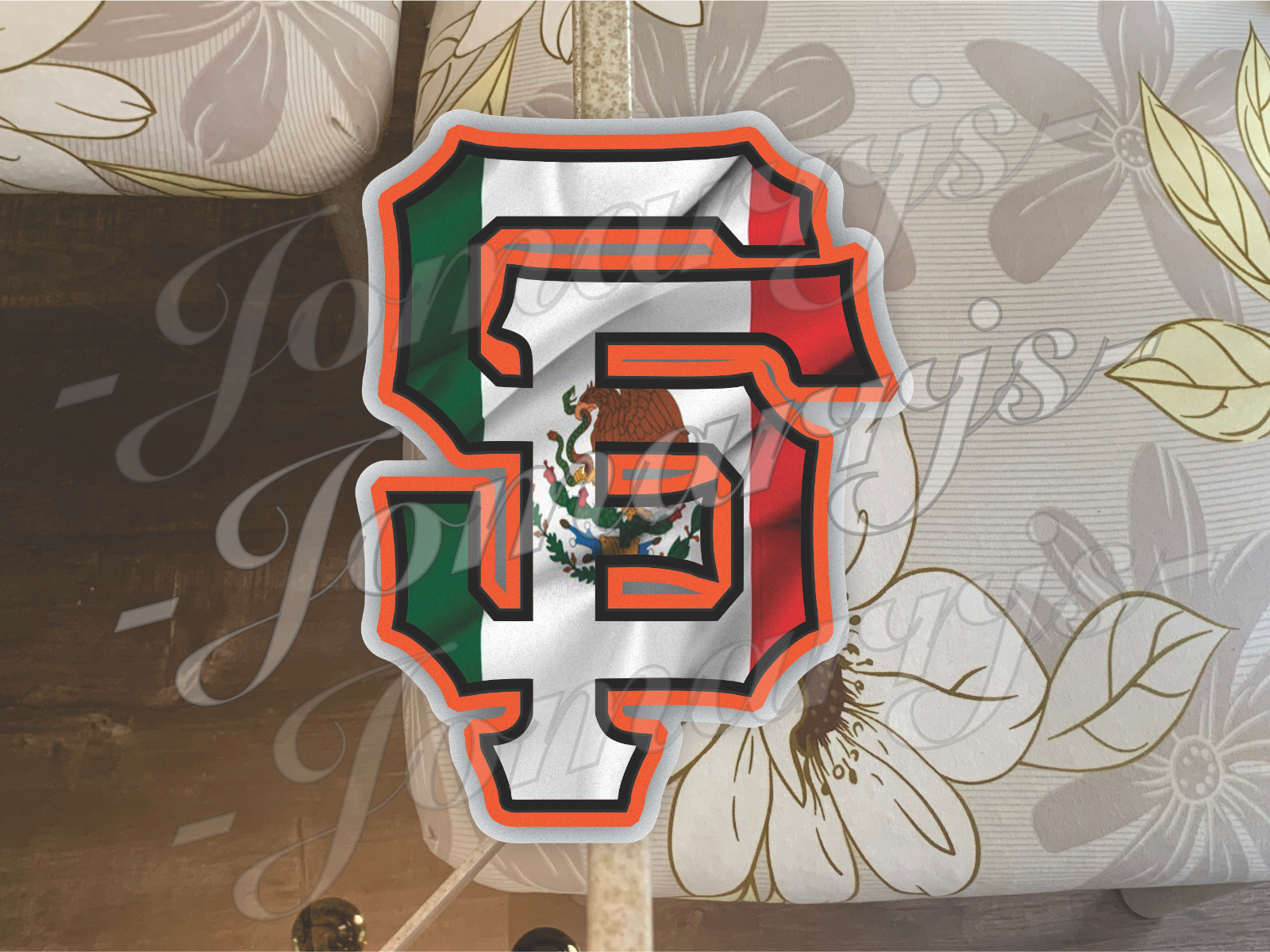 San Francisco Giants Custom Mexico Flag MLB Sticker Decal SF GIGANTES! 2"-18"