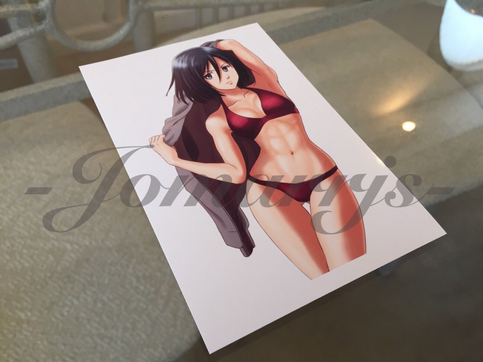 Attack on Titan Anime - Mikasa Ackerman Bikini Sun Fun Sticker Decal Vinyl manga
