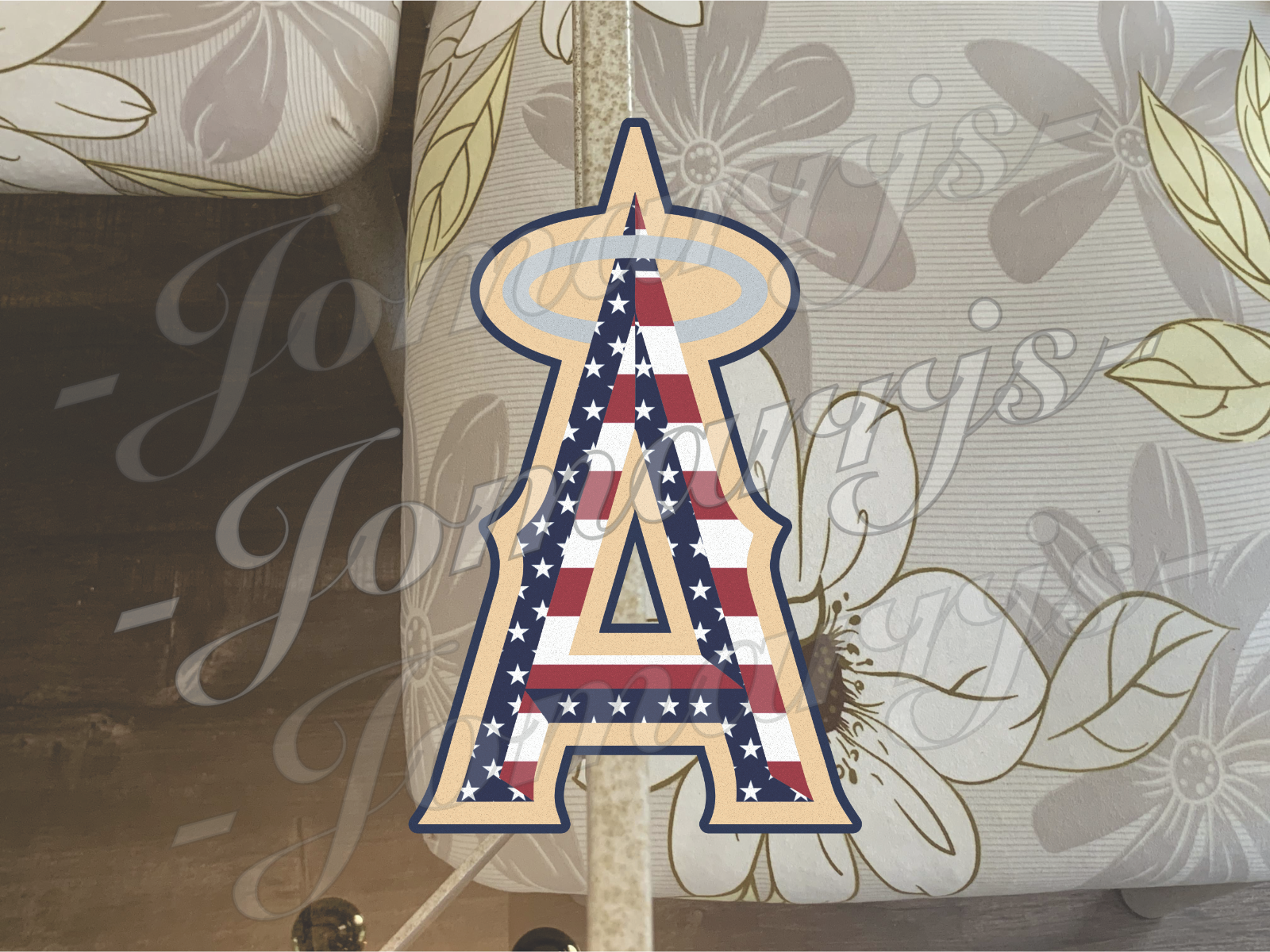 Los Angeles Anaheim Angels American Flag Logo MLB Sticker Decal 2-18" waterproof