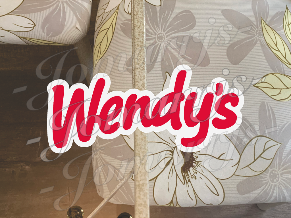 Wendy's Hamburgers Logo Custom Vinyl Sticker Decal fan tumbler laptop fast food