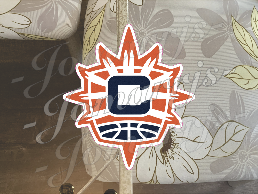 Connecticut Sun WNBA Logo Custom Colored Sticker Decal waterproof Sz 2"-18"