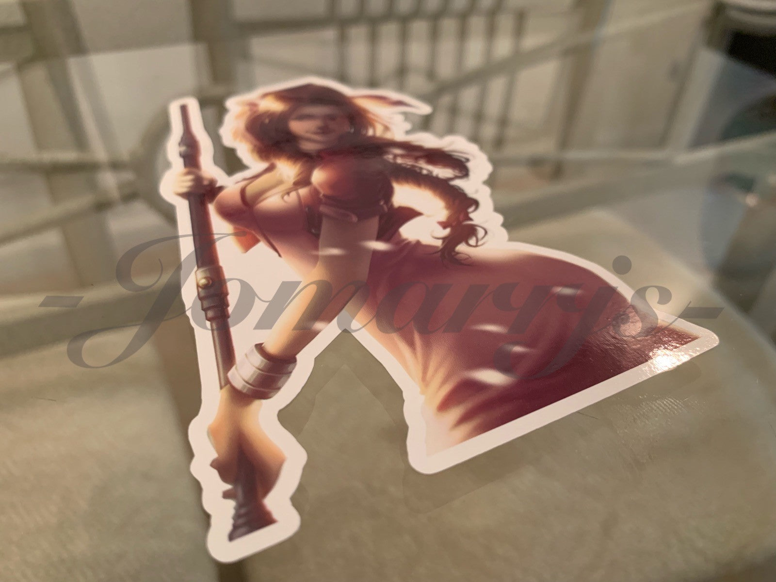 Final Fantasy Gaming Aerith Gainsborough Sticker Decals Vinyl ff 7 anime vii B.