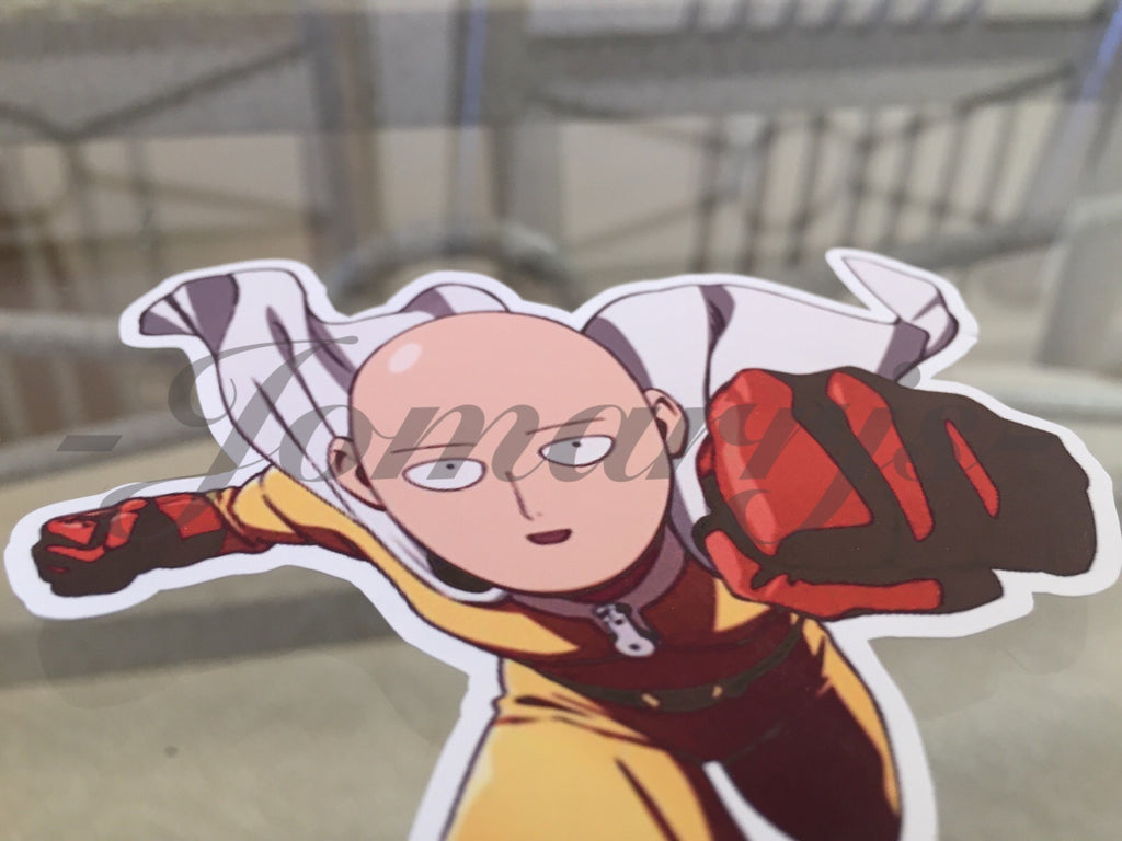 One Punch Man - Anime - Saitama - "Charging Punch" Anime Decal Sticker *3 Sizes*